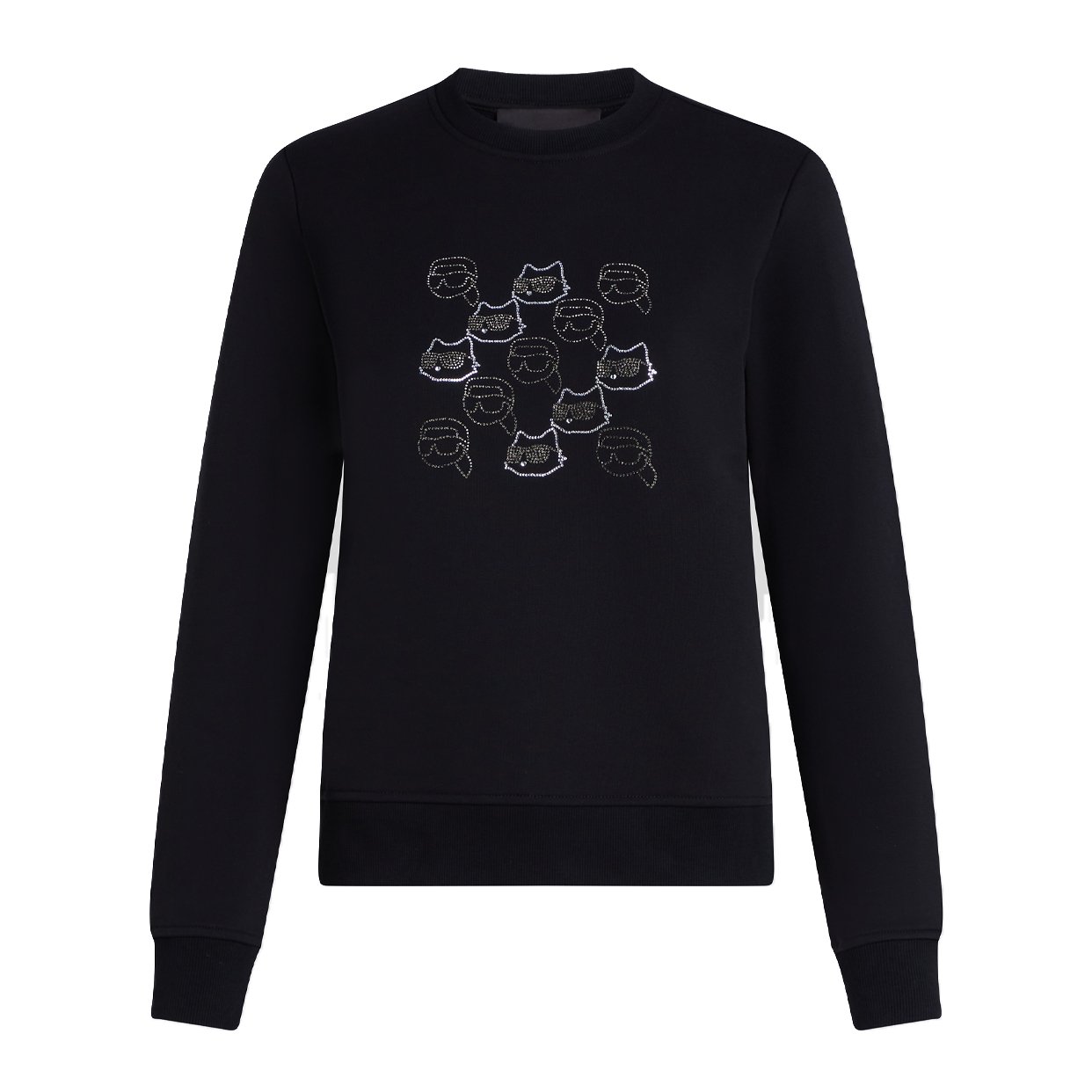 Ikon Seasonal Rhinestone Sweatshirt -Black