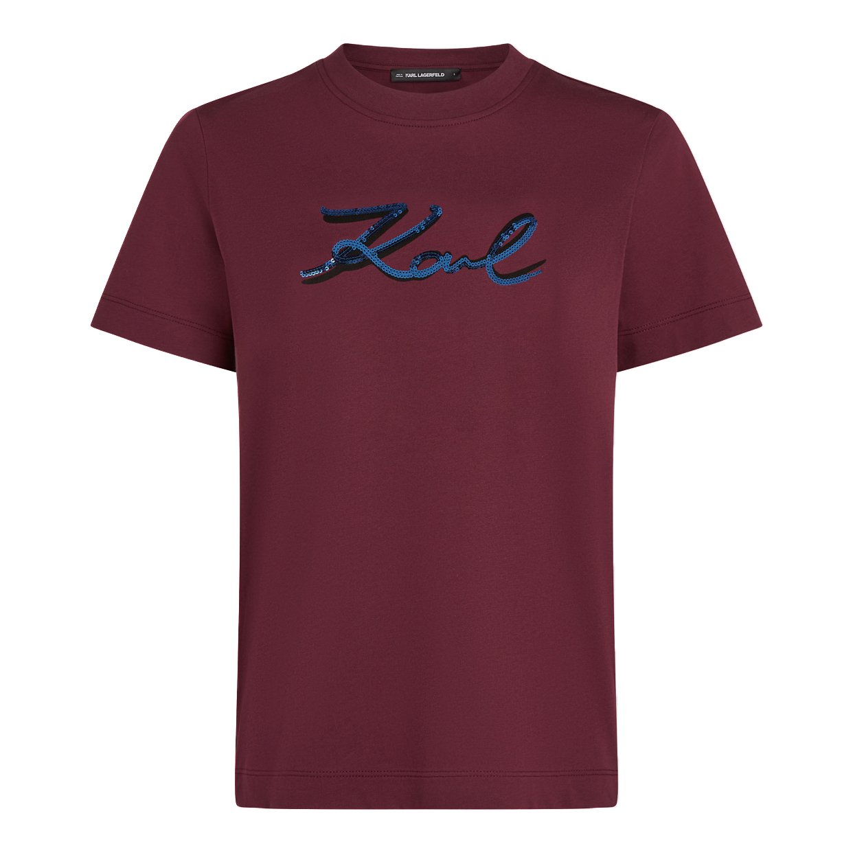 Sequin Signature T-Shirt -Windsor Burgundy