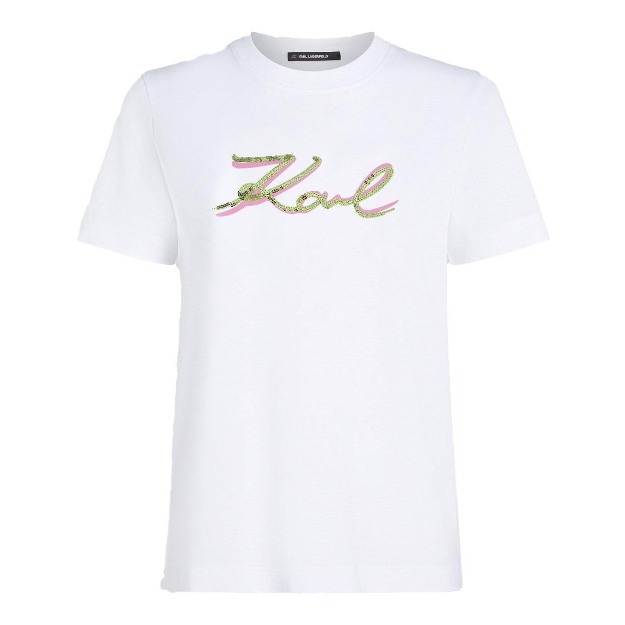 Sequin Signature T-Shirt -White