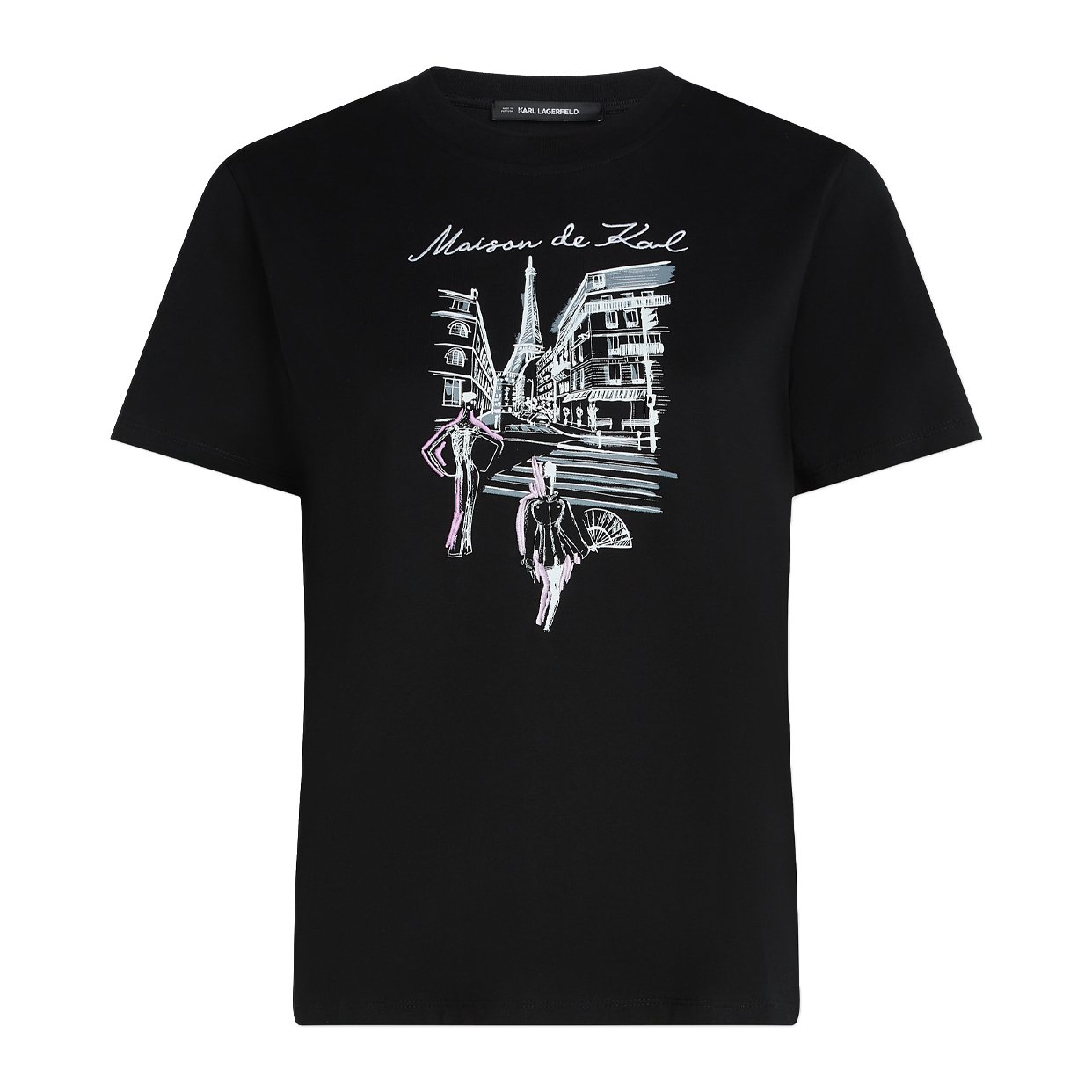 Paris Sketch T-Shirt -Black