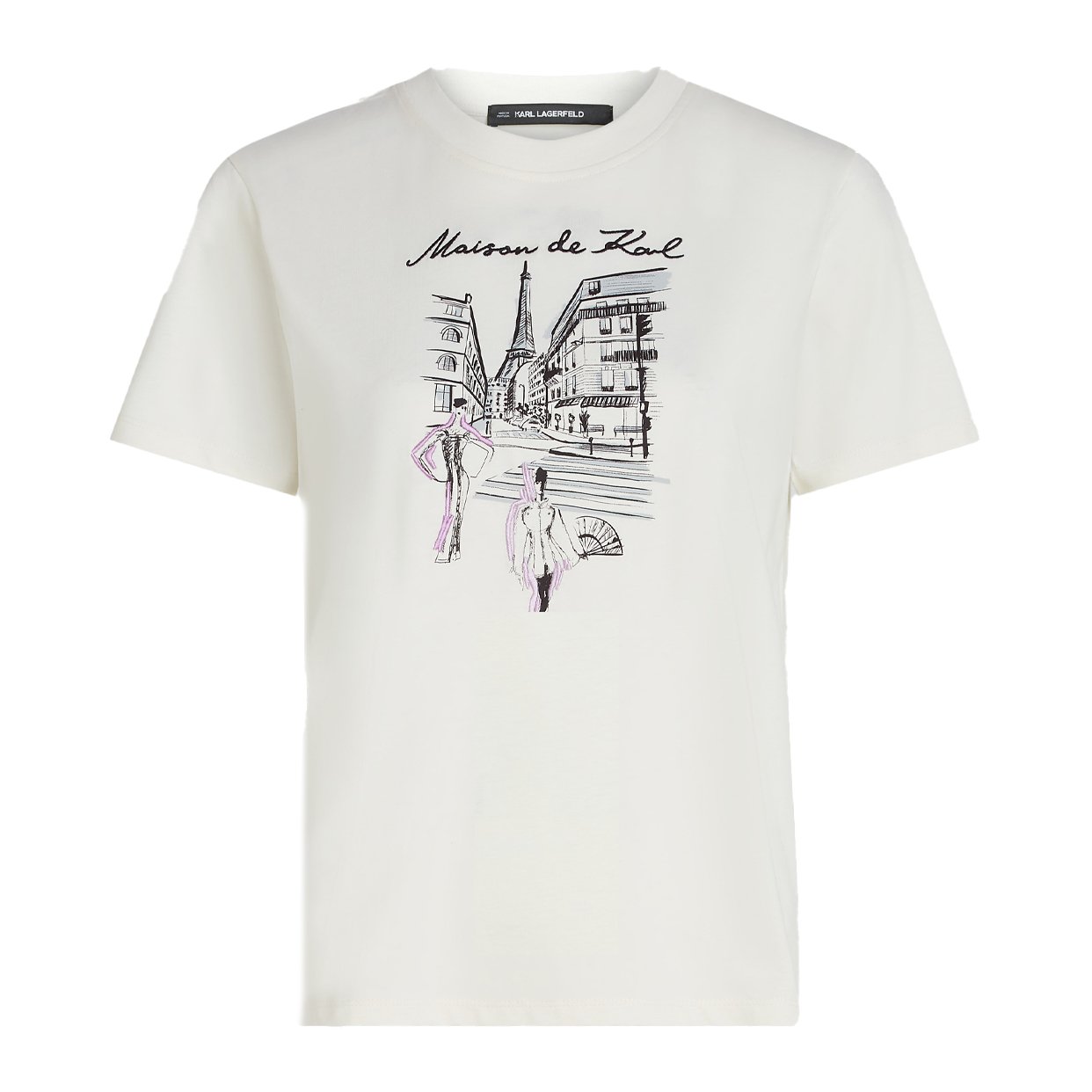 Paris Sketch T-Shirt -Cannoli Cream