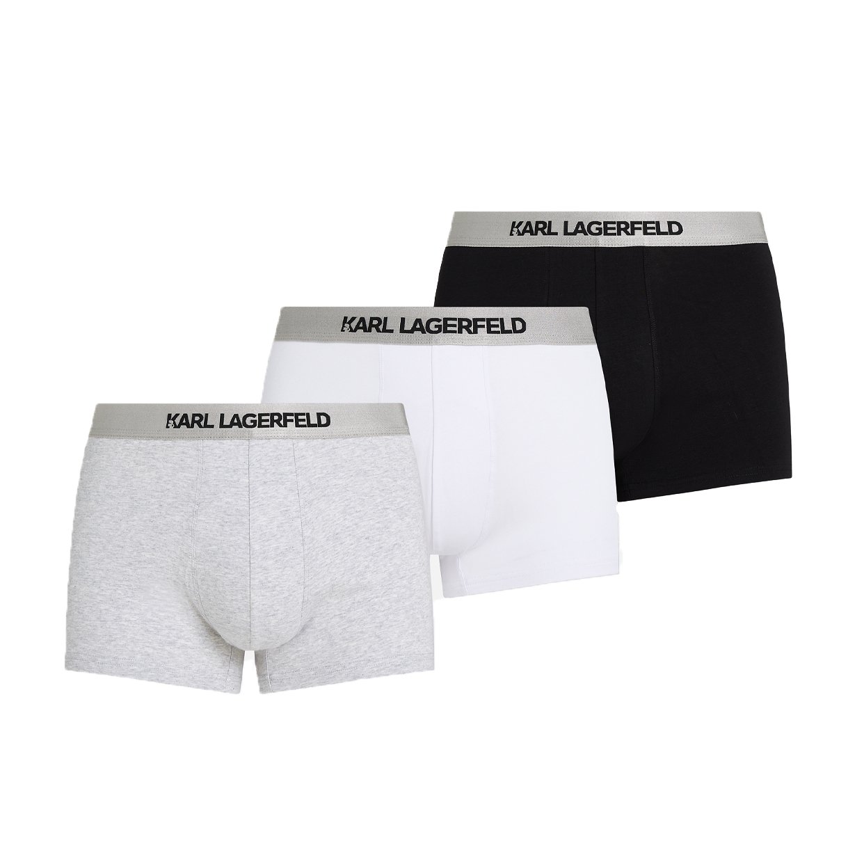 Metallic Elastic Trunk Set (3-Pack) -Black/White/Grey