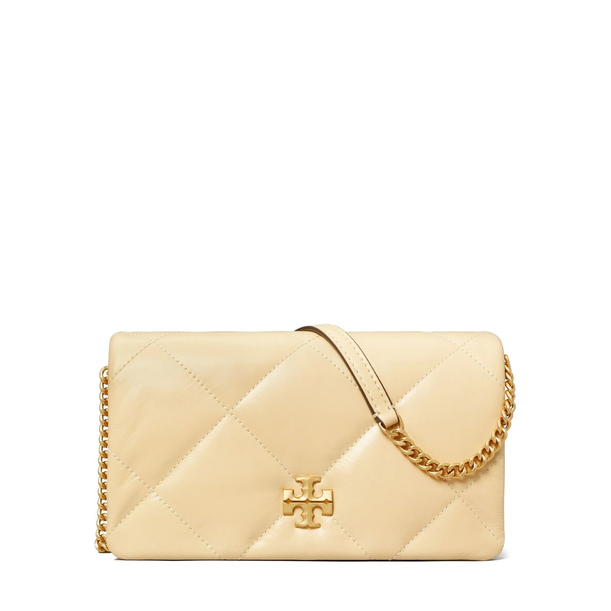 Kira Diamond Quilt Crossbody Bag -Vanilla