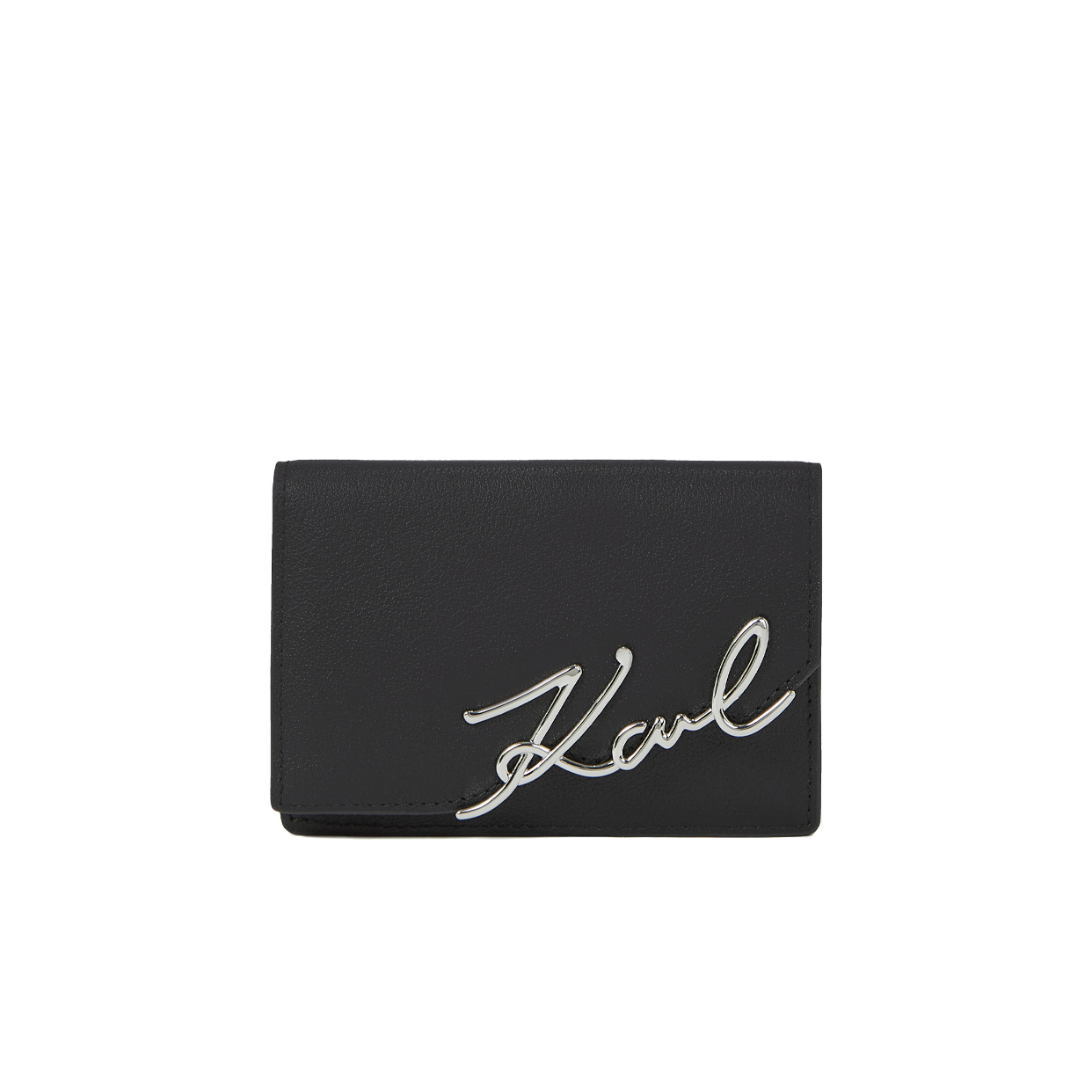 K/Signature Small Wallet -Black/Nickel