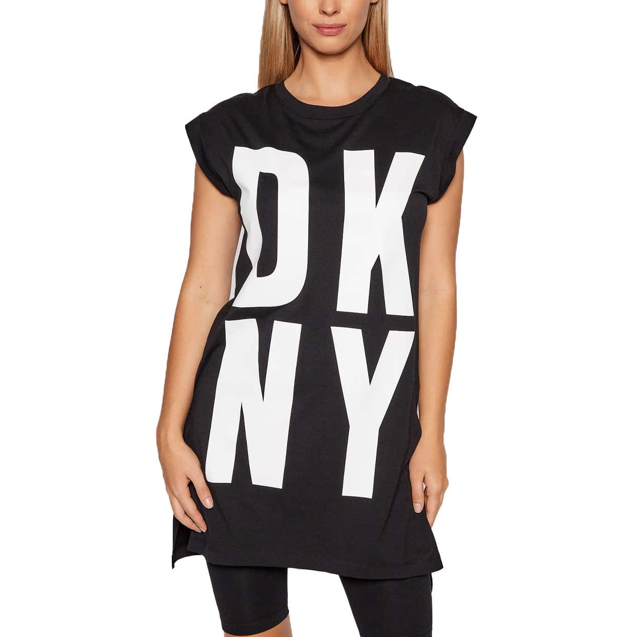 Pullover Logo Dress -Black/White