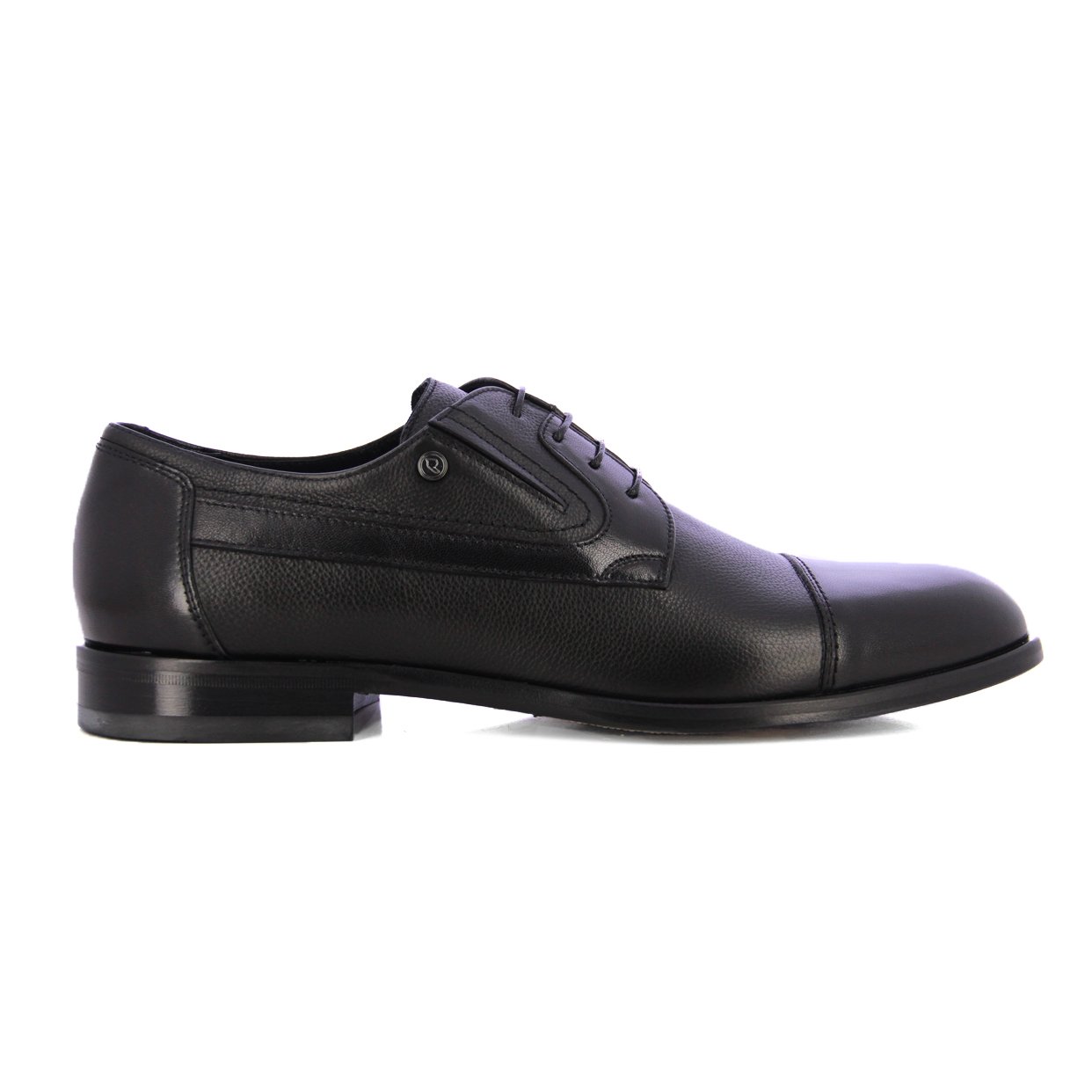 Cap Toe Leather Oxfords -Black