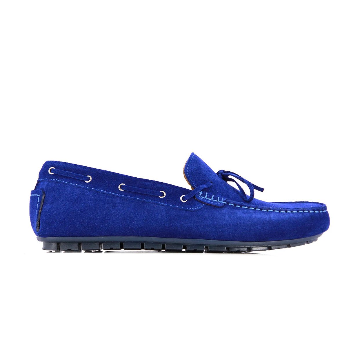 Suede Bow-Tie Loafer -Royal Blue