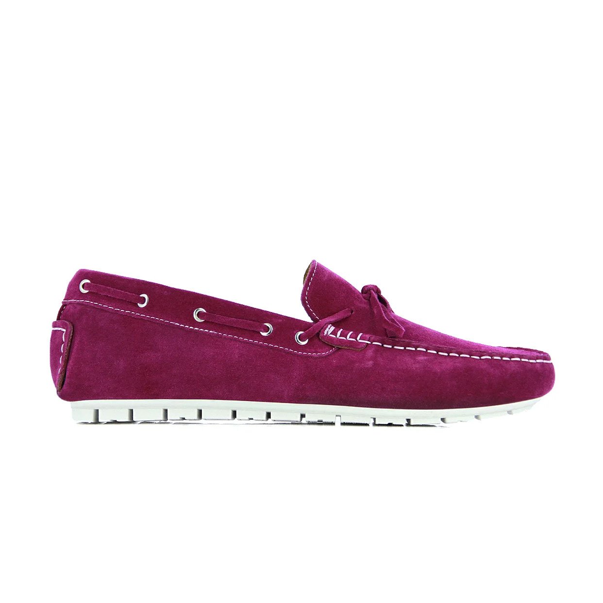 Suede Bow-Tie Loafer -Purple