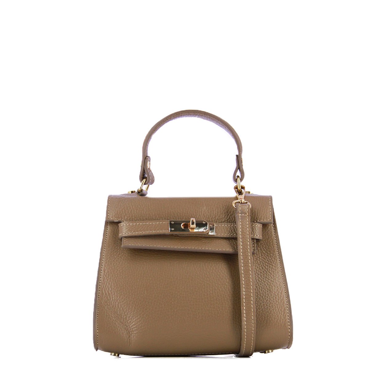 Top Handle Satchel -Taupe
