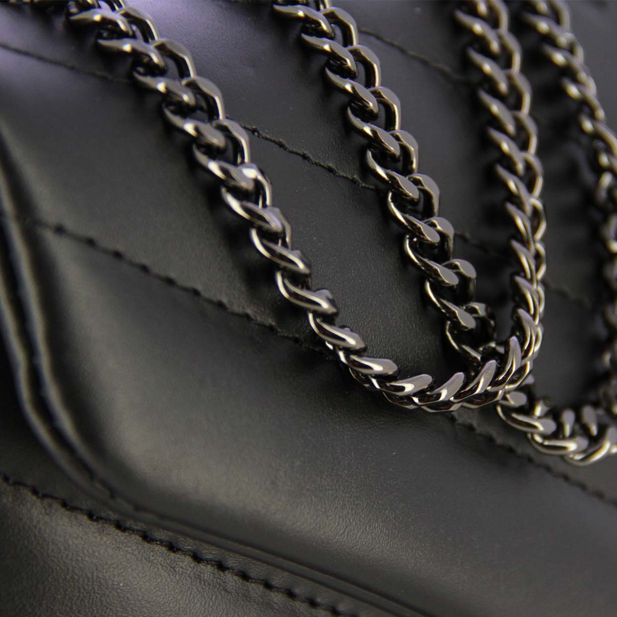 Shoulder Messenger Bag -Black - Image 3