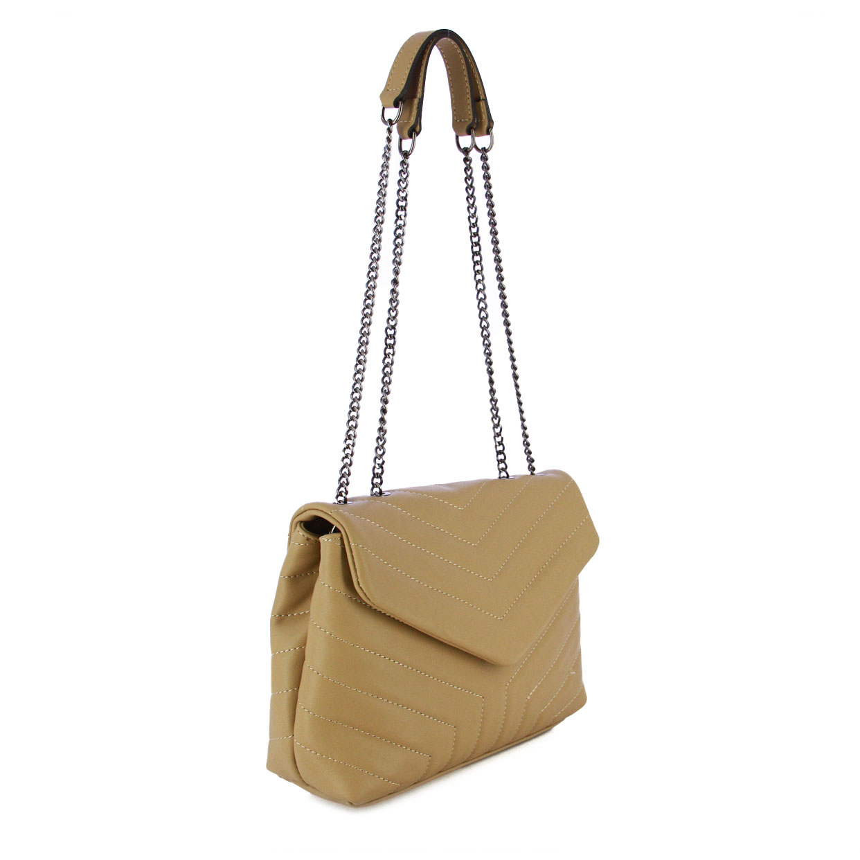 Shoulder Messenger Bag -Taupe - Image 2