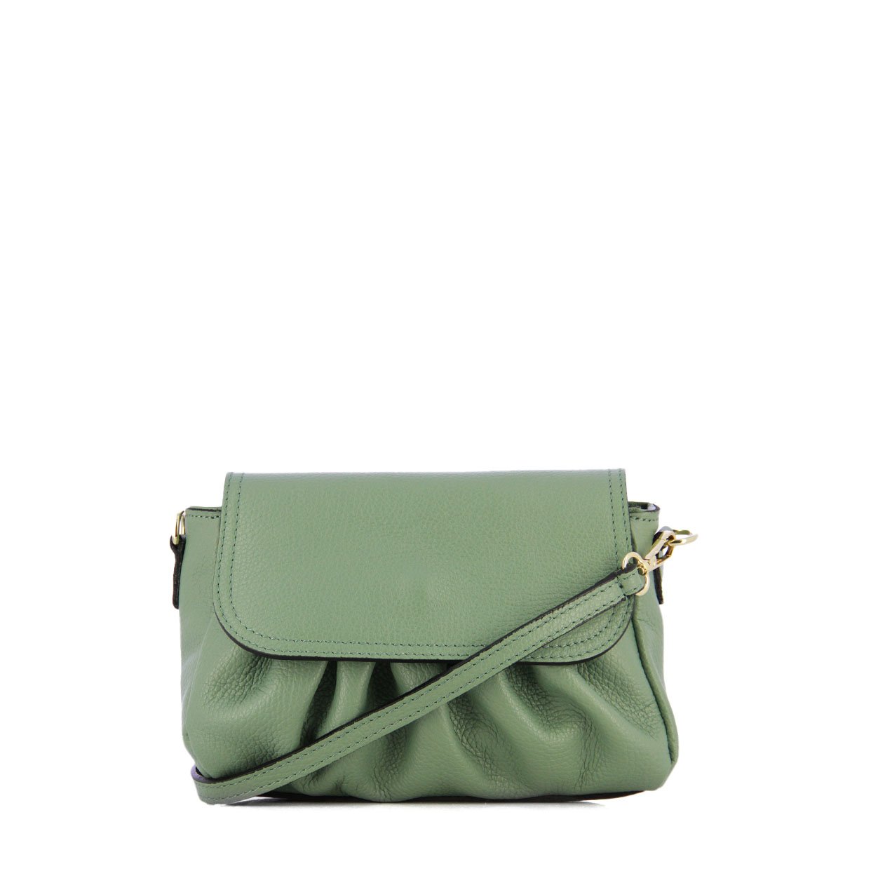 Quilted Messenger Bag -Green