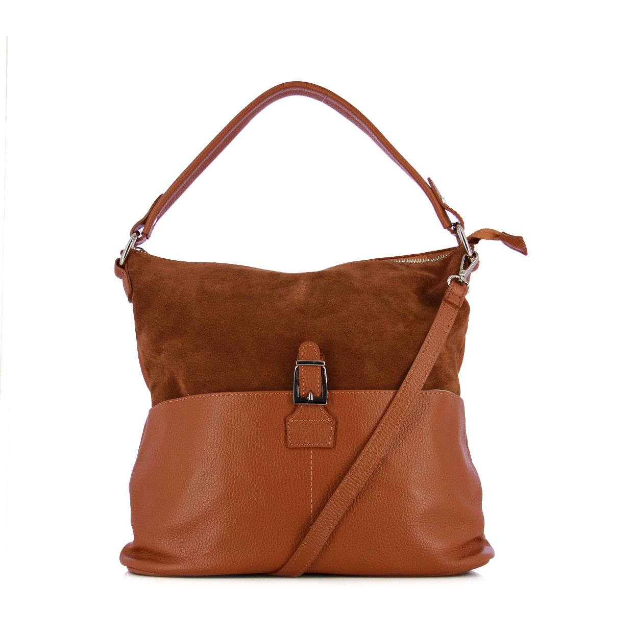 The Duo Hobo Bag -Brown