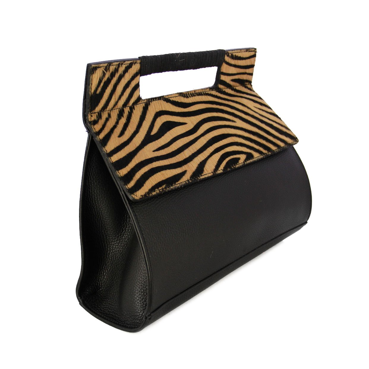 Safari Top Handle Bag -Orange/Zebra - Image 2