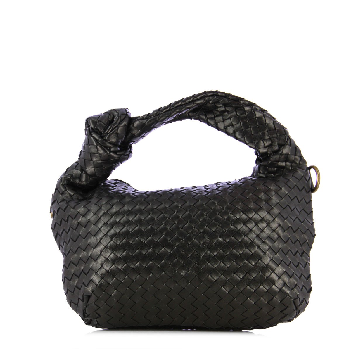 Weave Knot Shoulder Bag -Black