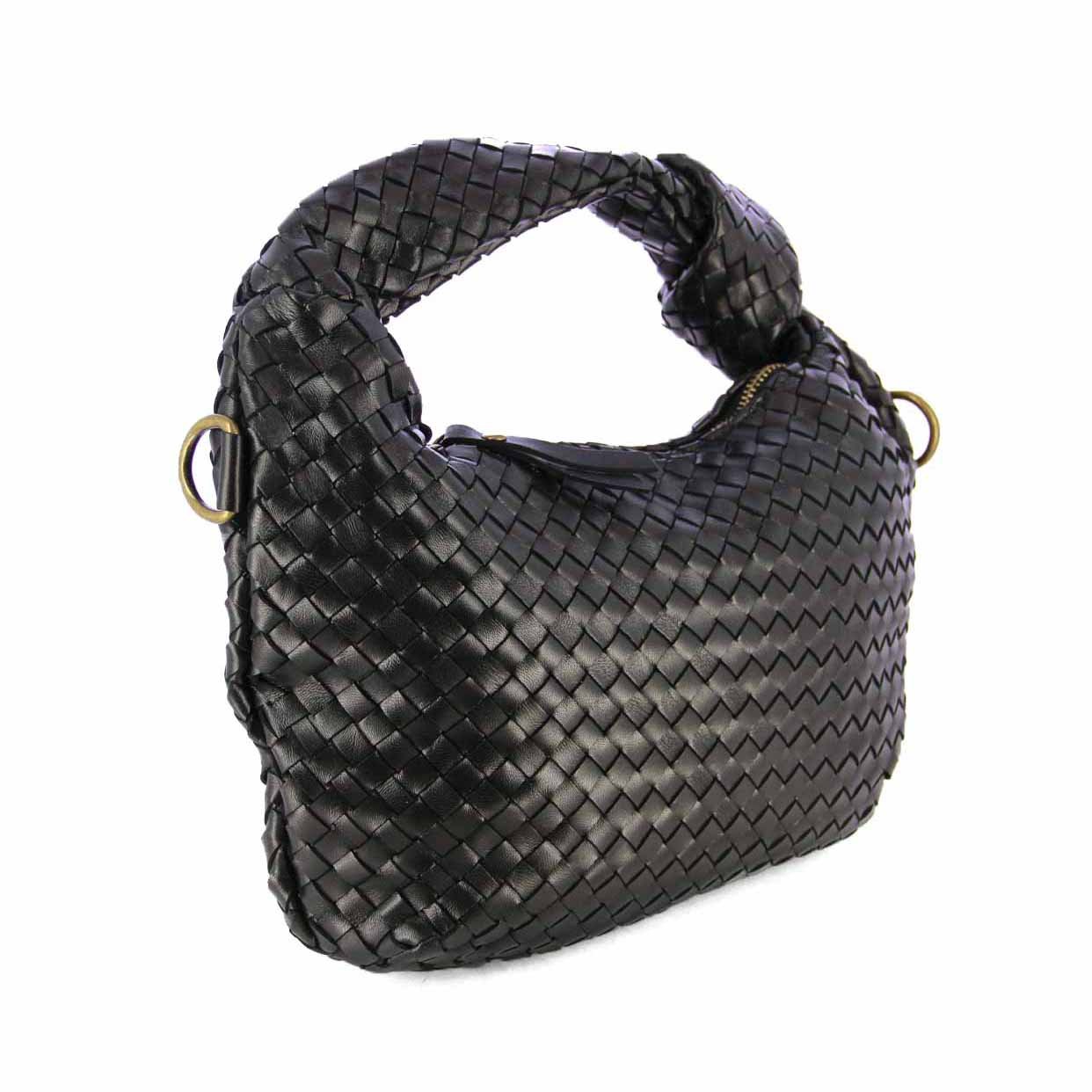 Weave Knot Shoulder Bag -Black - Image 2