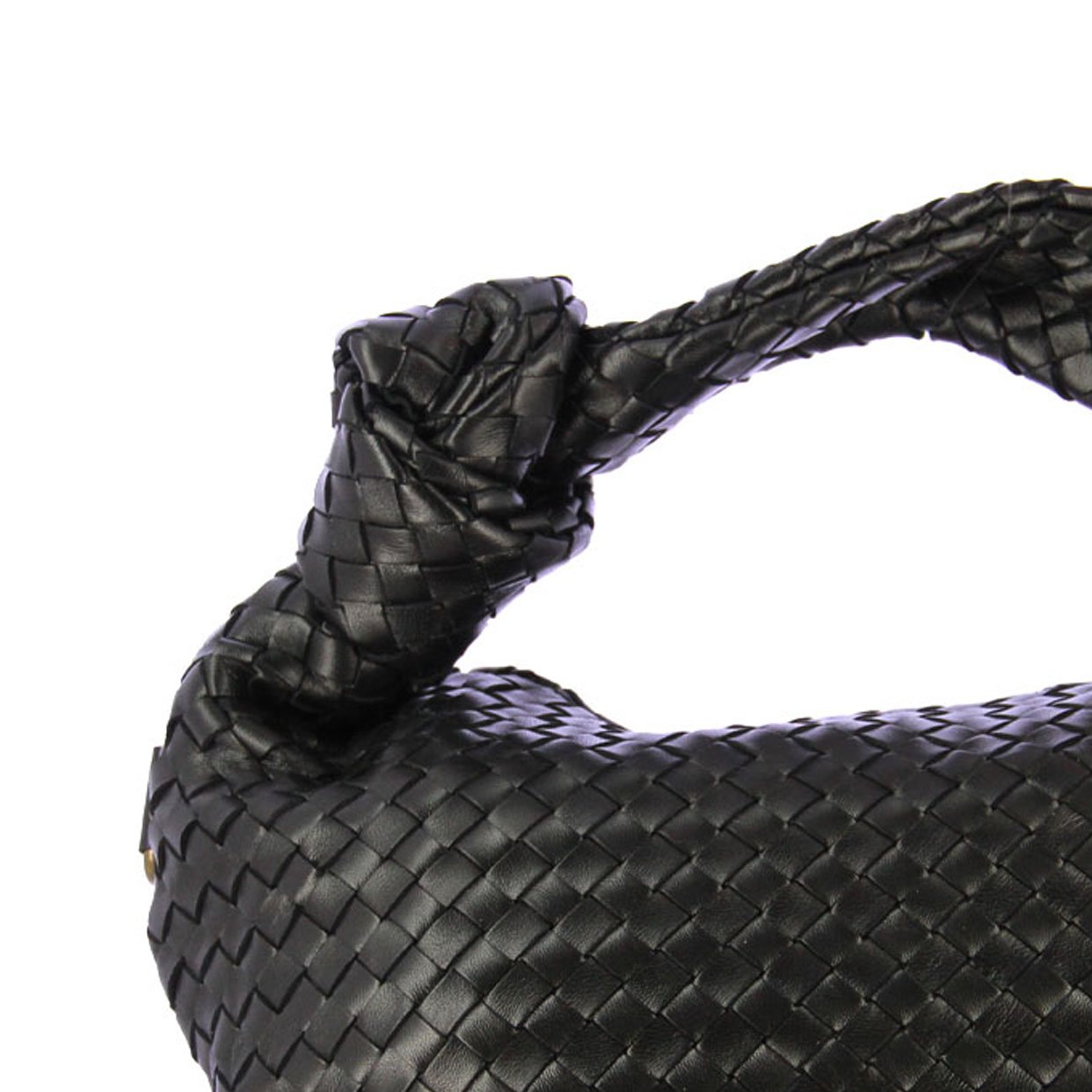 Weave Knot Shoulder Bag -Black - Image 3