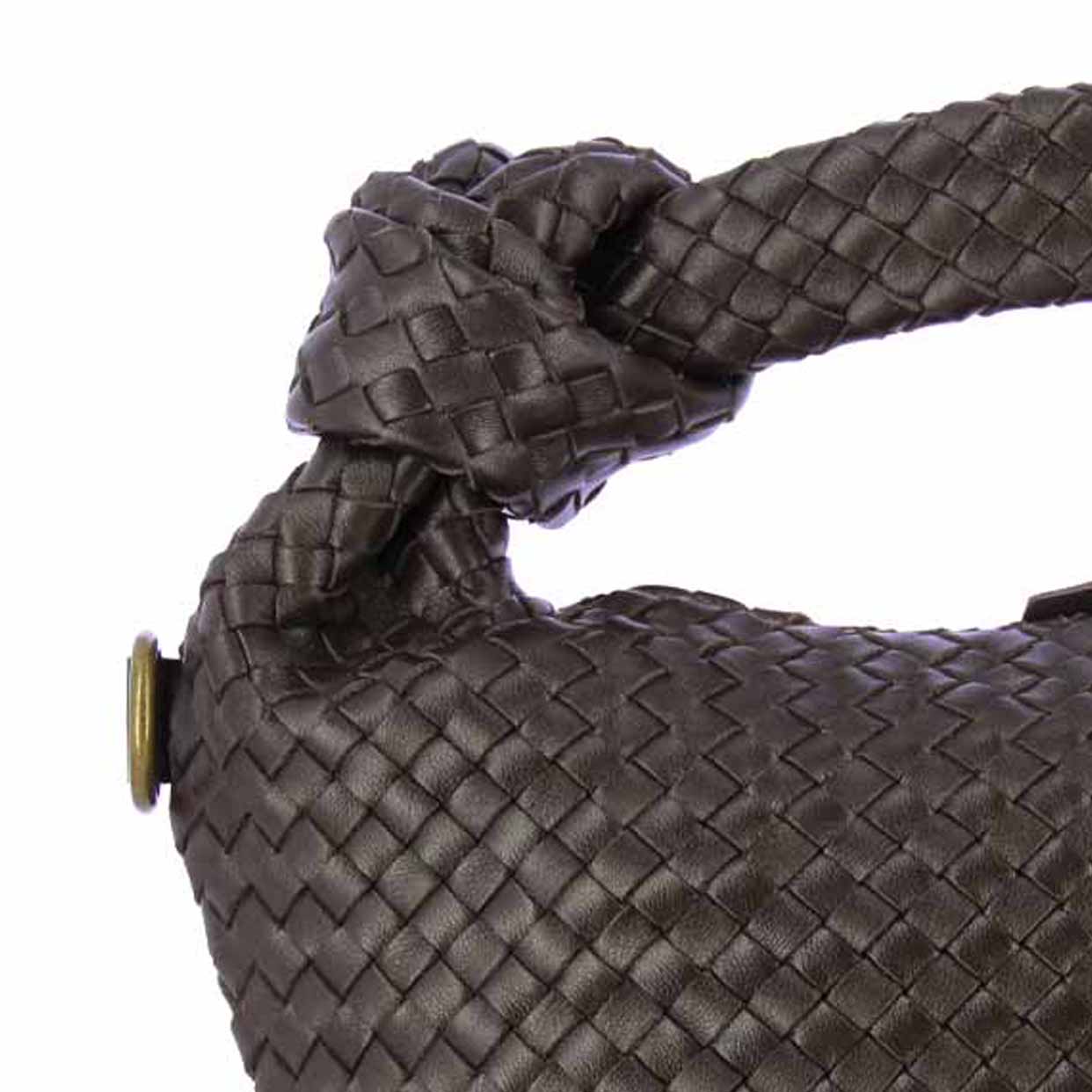Weave Knot Shoulder Bag -Brown - Image 3
