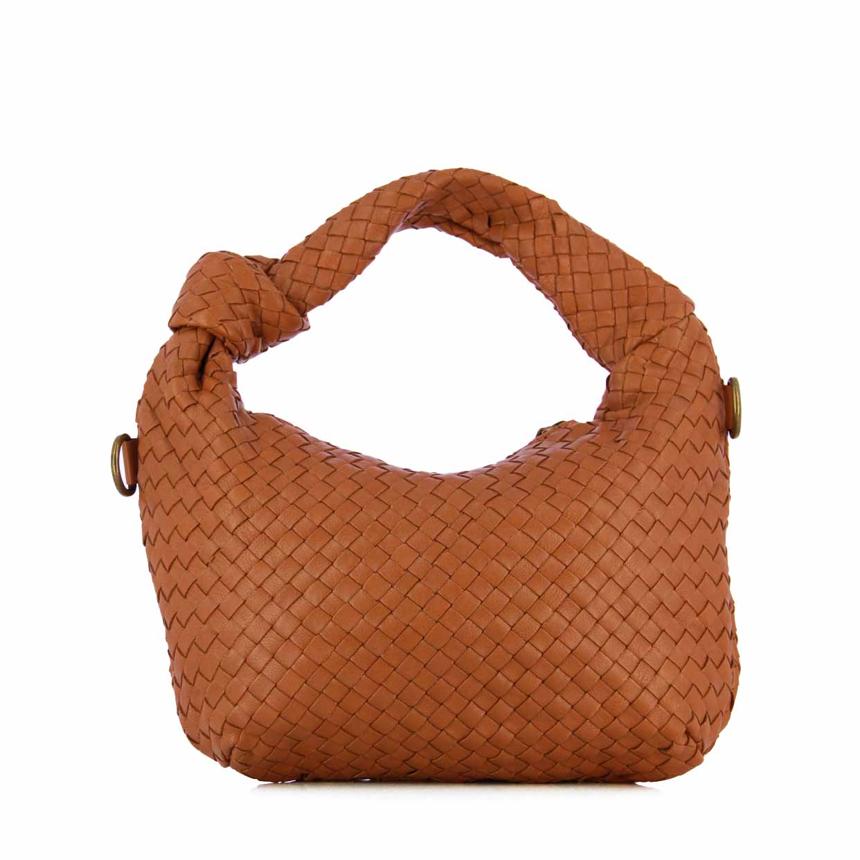 Weave Knot Shoulder Bag -Tan