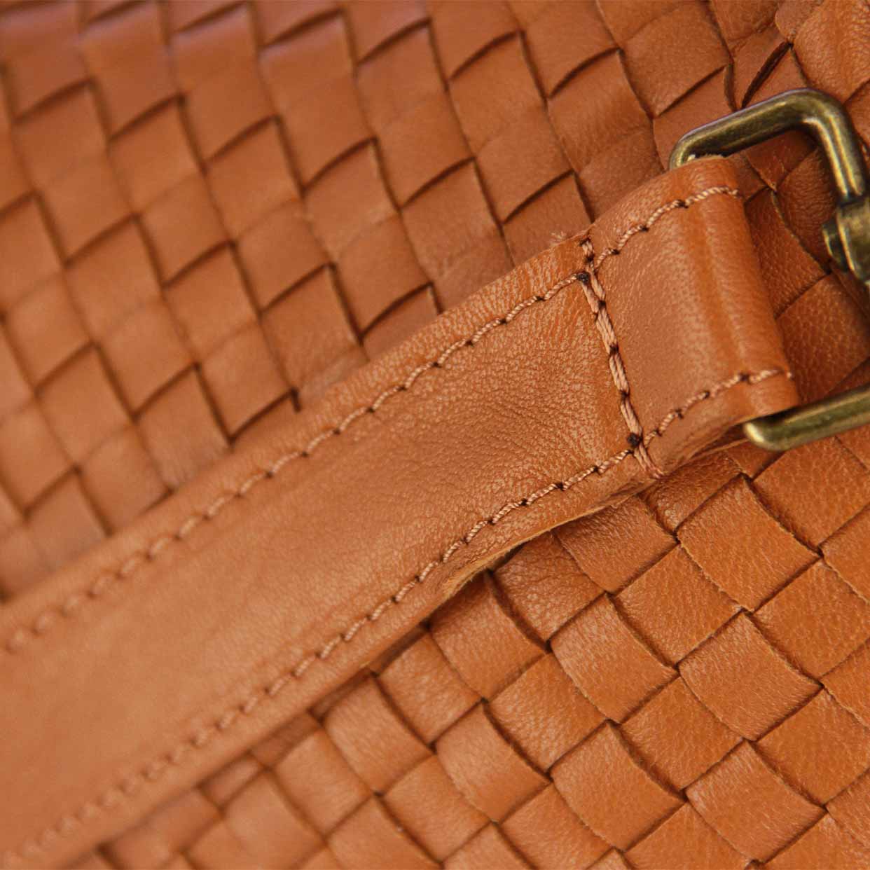 Weave Knot Shoulder Bag -Tan - Image 4