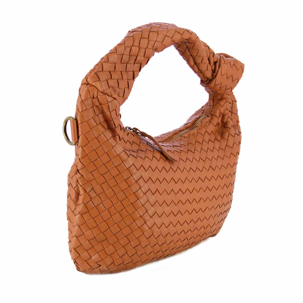 Weave Knot Shoulder Bag -Tan - Image 2