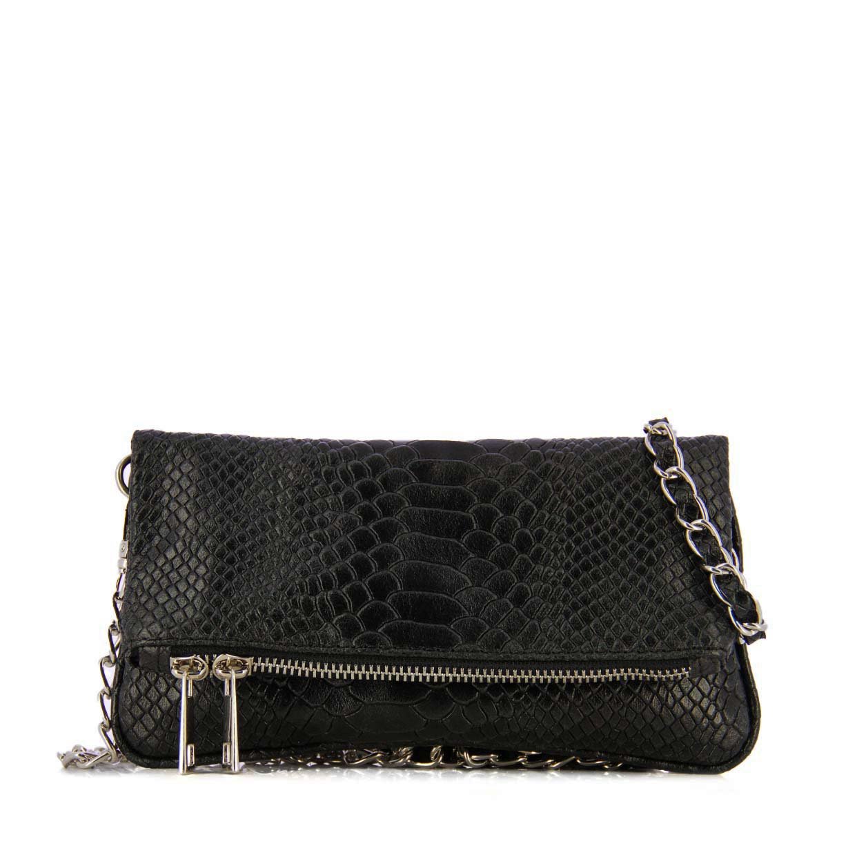 Viper Chain Clutch Bag -Black