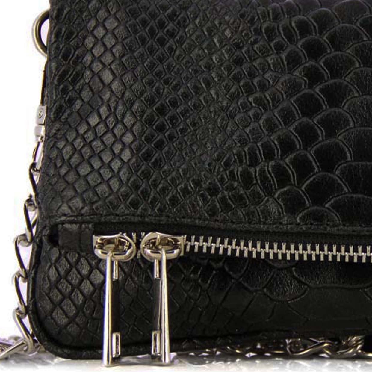 Viper Chain Clutch Bag -Black - Image 3