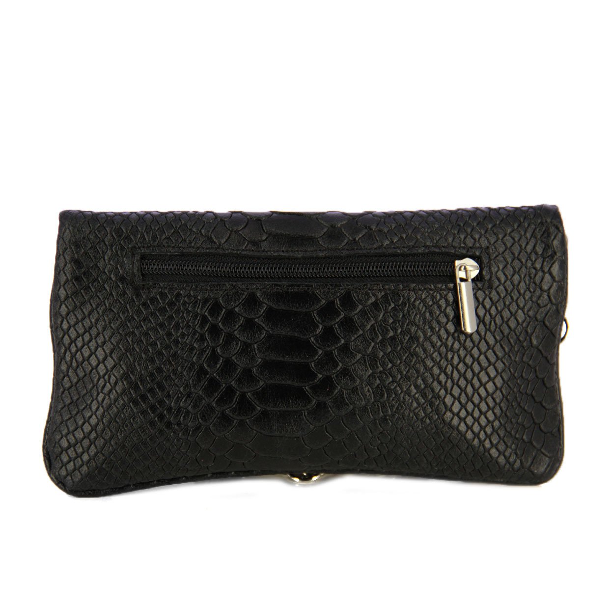 Viper Chain Clutch Bag -Black - Image 4