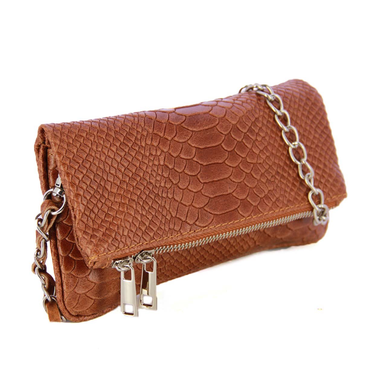 Viper Chain Clutch Bag -Tan - Image 2