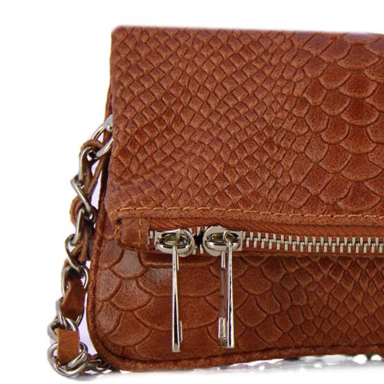 Viper Chain Clutch Bag -Tan - Image 3