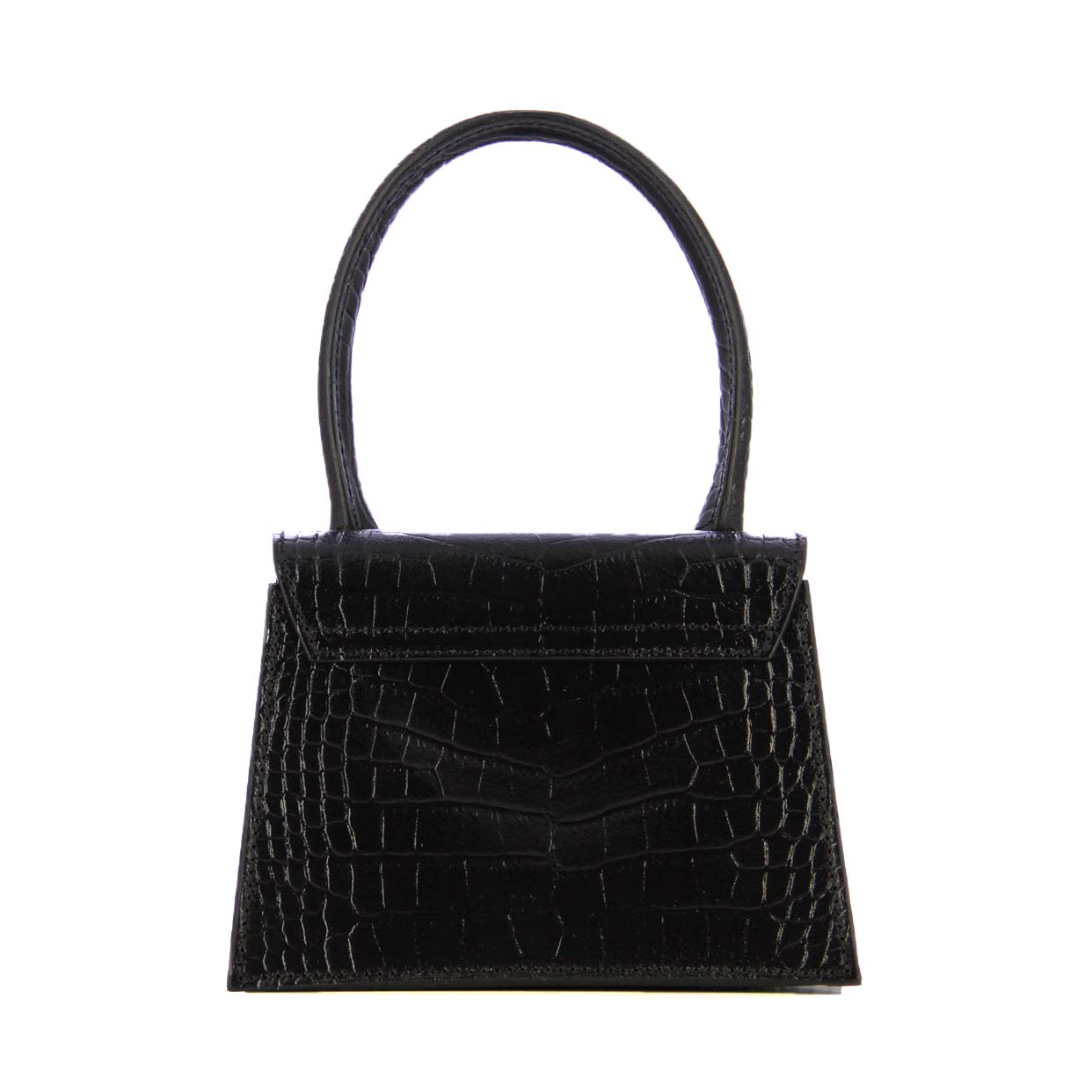 Chain Top Handle Bag -Black - Image 4