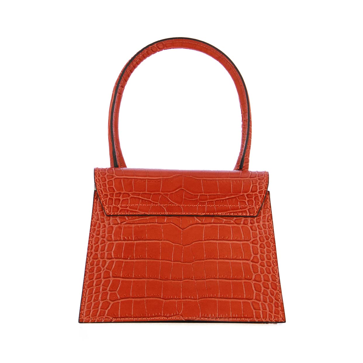 Chain Top Handle Bag -Orange - Image 4