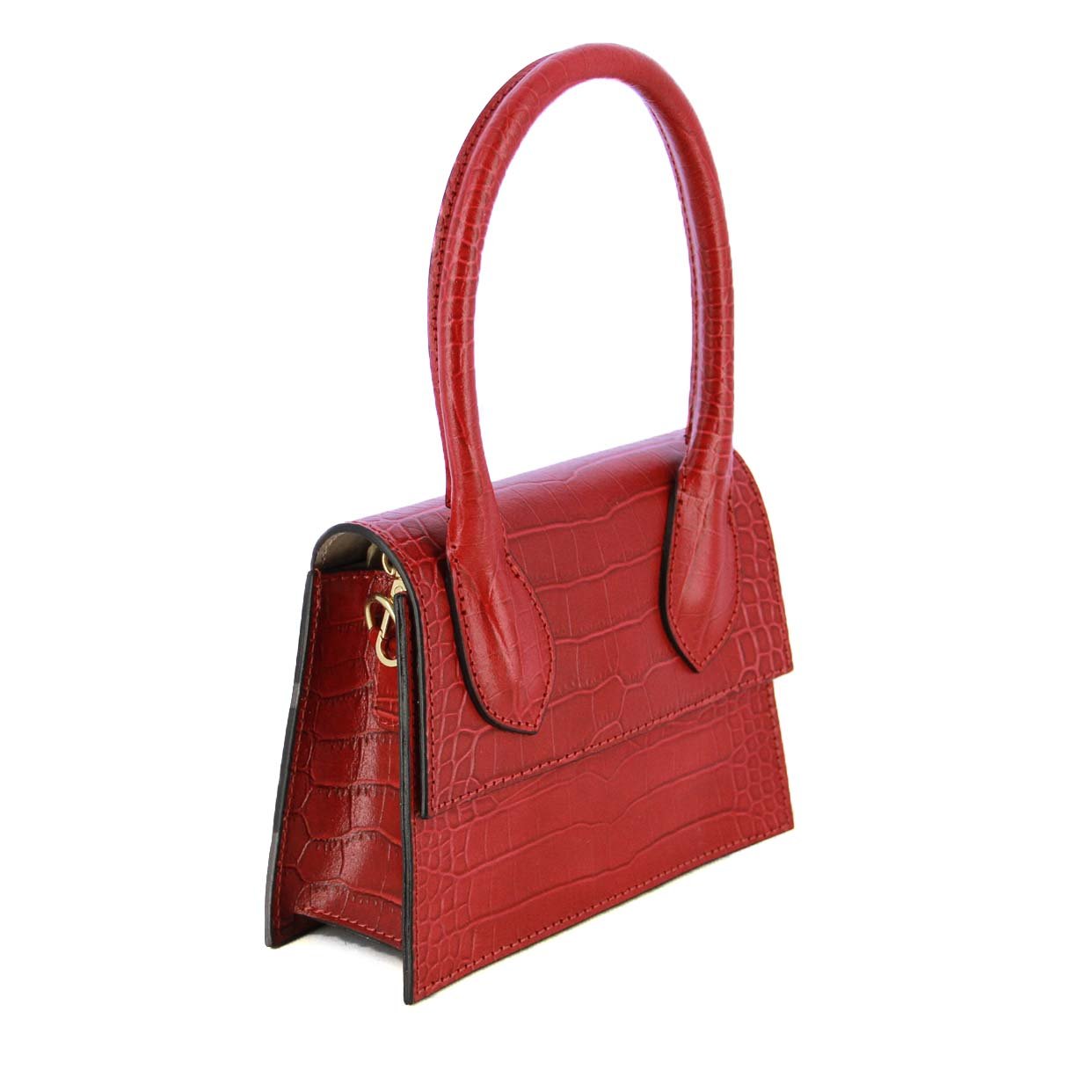 Chain Top Handle Bag -Red - Image 2
