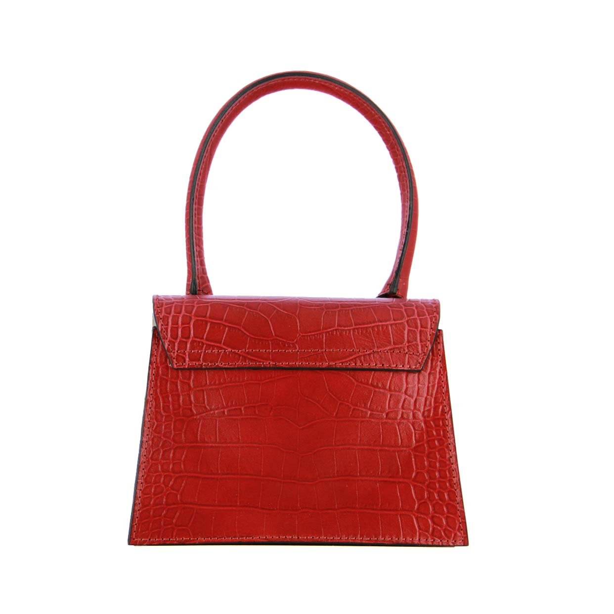 Chain Top Handle Bag -Red - Image 4