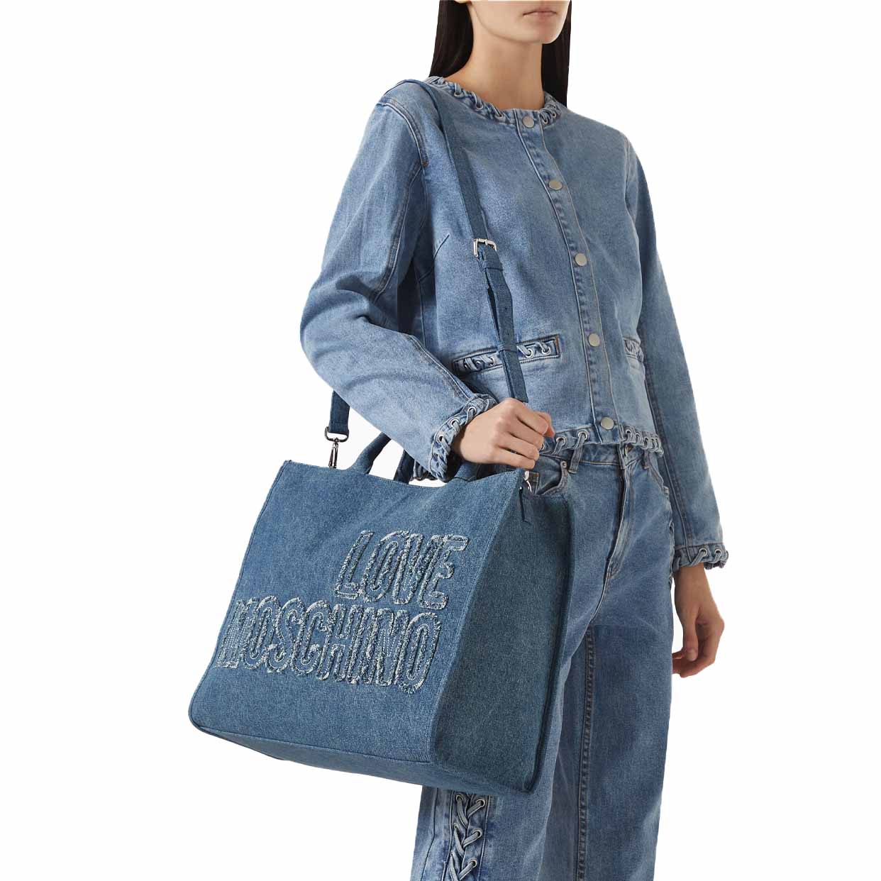 Denim Tote Bag -Blue - Image 2