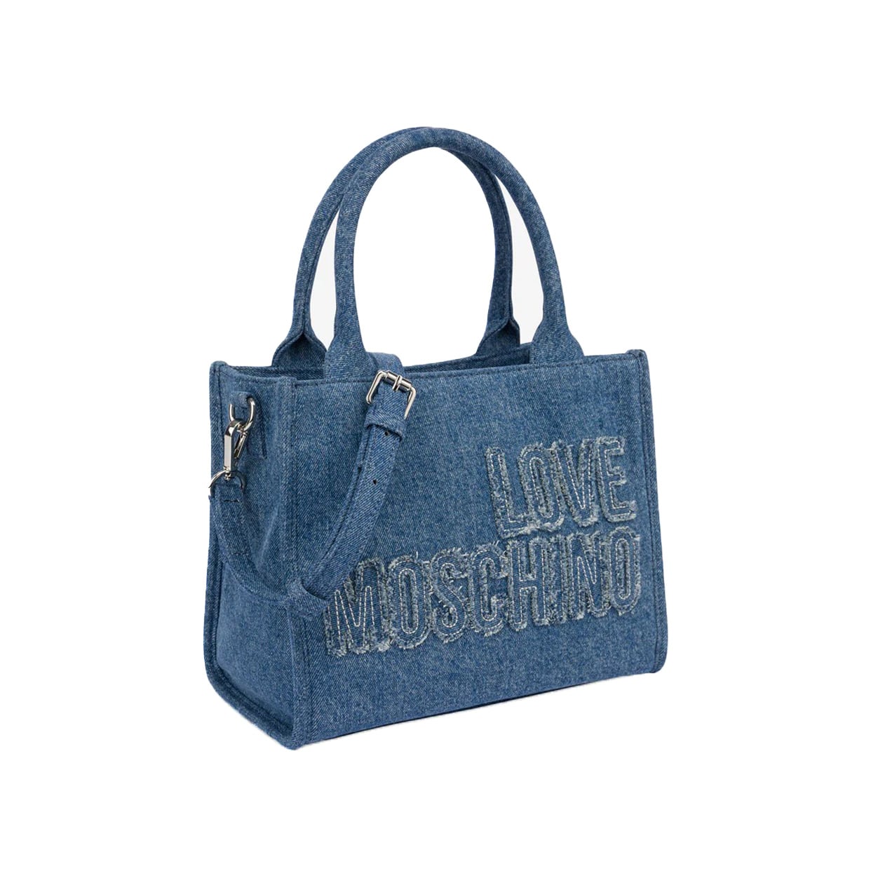 Denim Small Tote Bag -Blue - Image 3