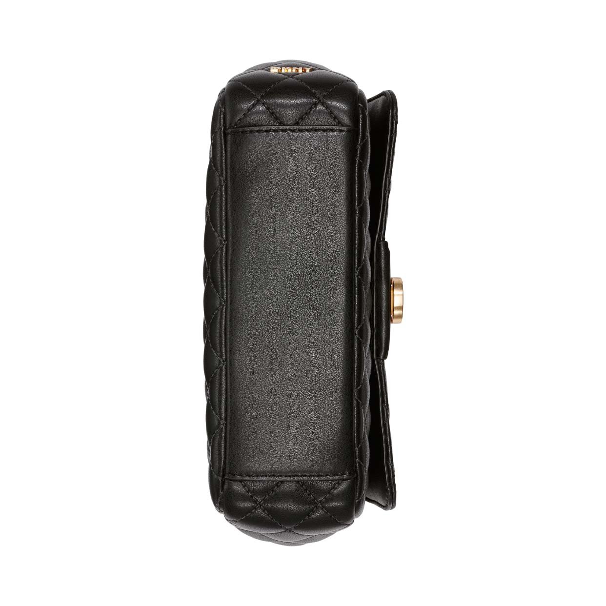 Finley Medium Flap Shoulder Bag -Black/Gold - Image 4