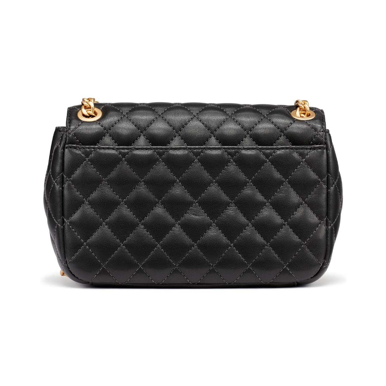 Finley Medium Flap Shoulder Bag -Black/Gold - Image 5