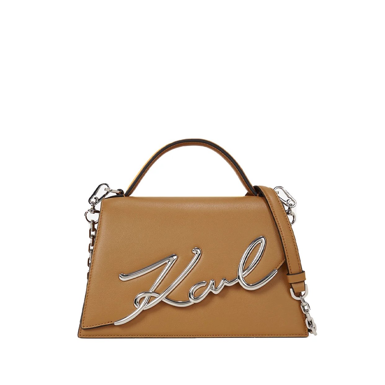 K/Signature Medium Crossbody Bag -Caramel