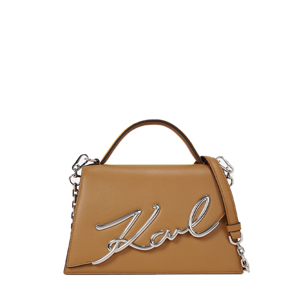 K/Signature Medium Crossbody Bag -Caramel