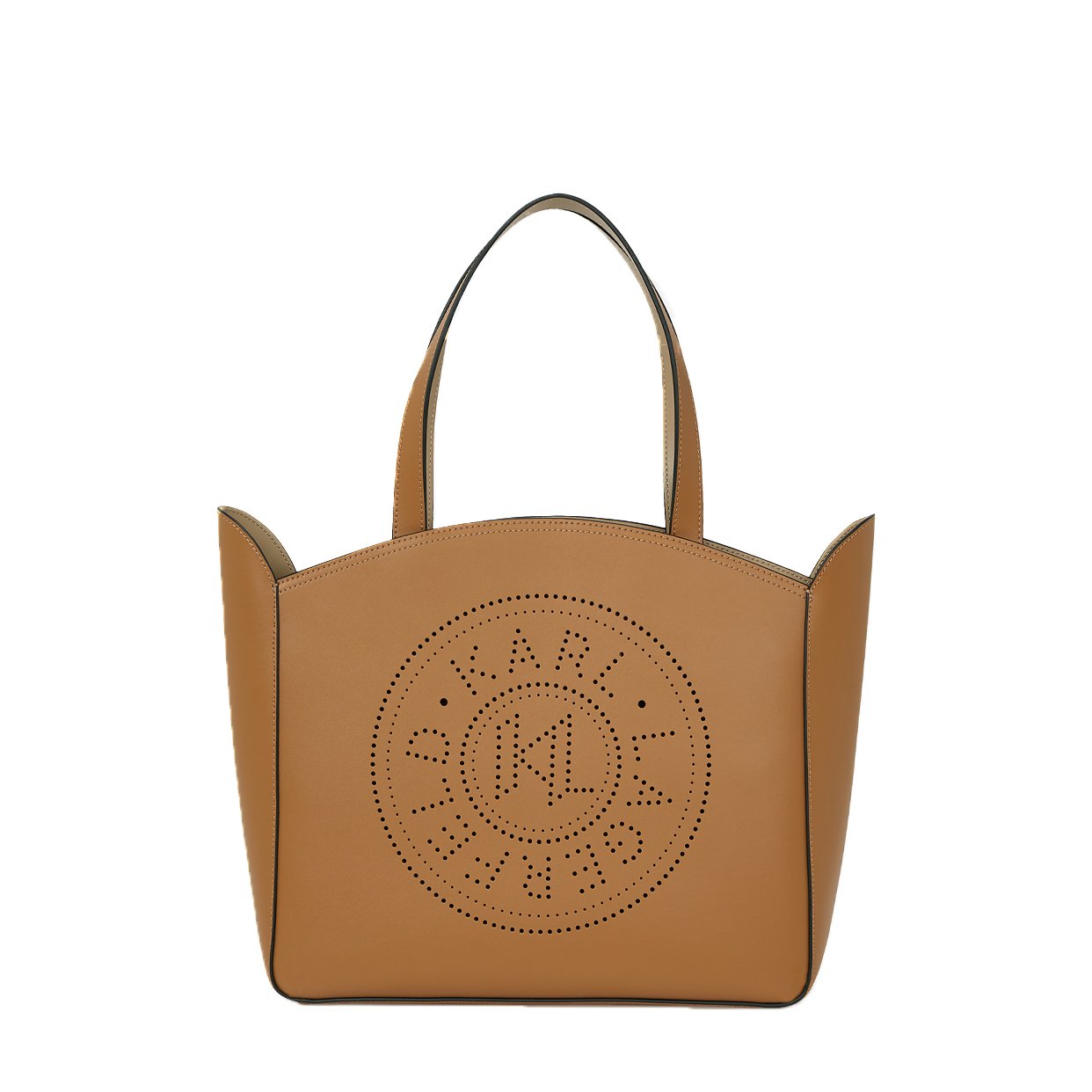 K/Circle Medium Tote Bag -Caramel
