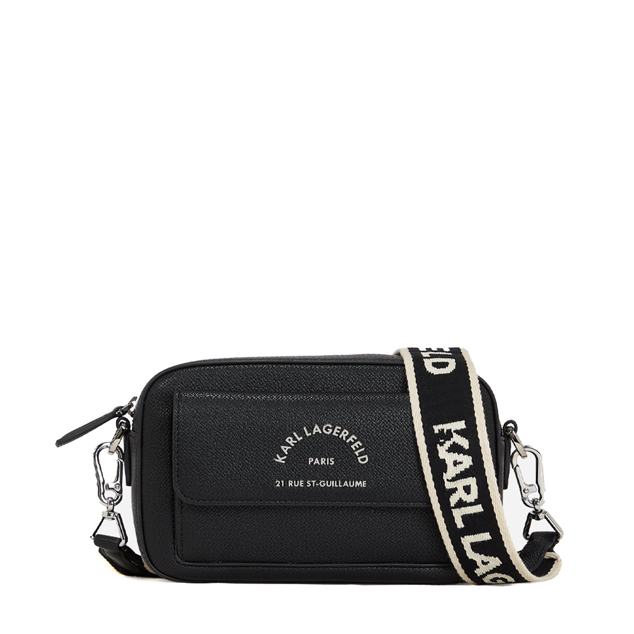 Rue St-Guillaume Metal Crossbody Bag -Black