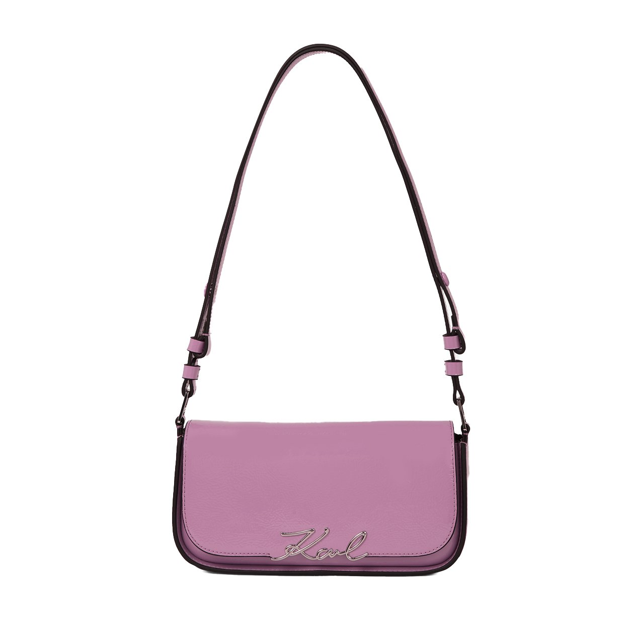 K/Signature Naplak Crossbody Bag -Cyclamen