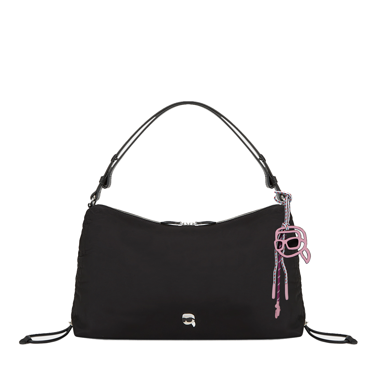 Ikon Nylon Shoulder Bag -Black