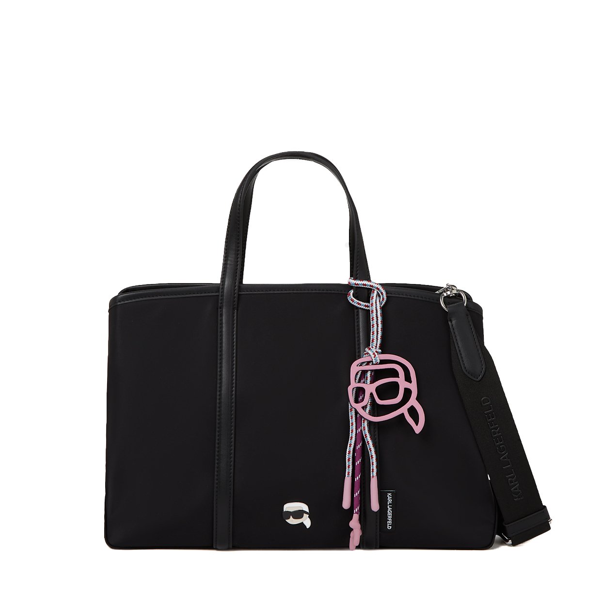 Ikon Nylon Satchel Bag -Black