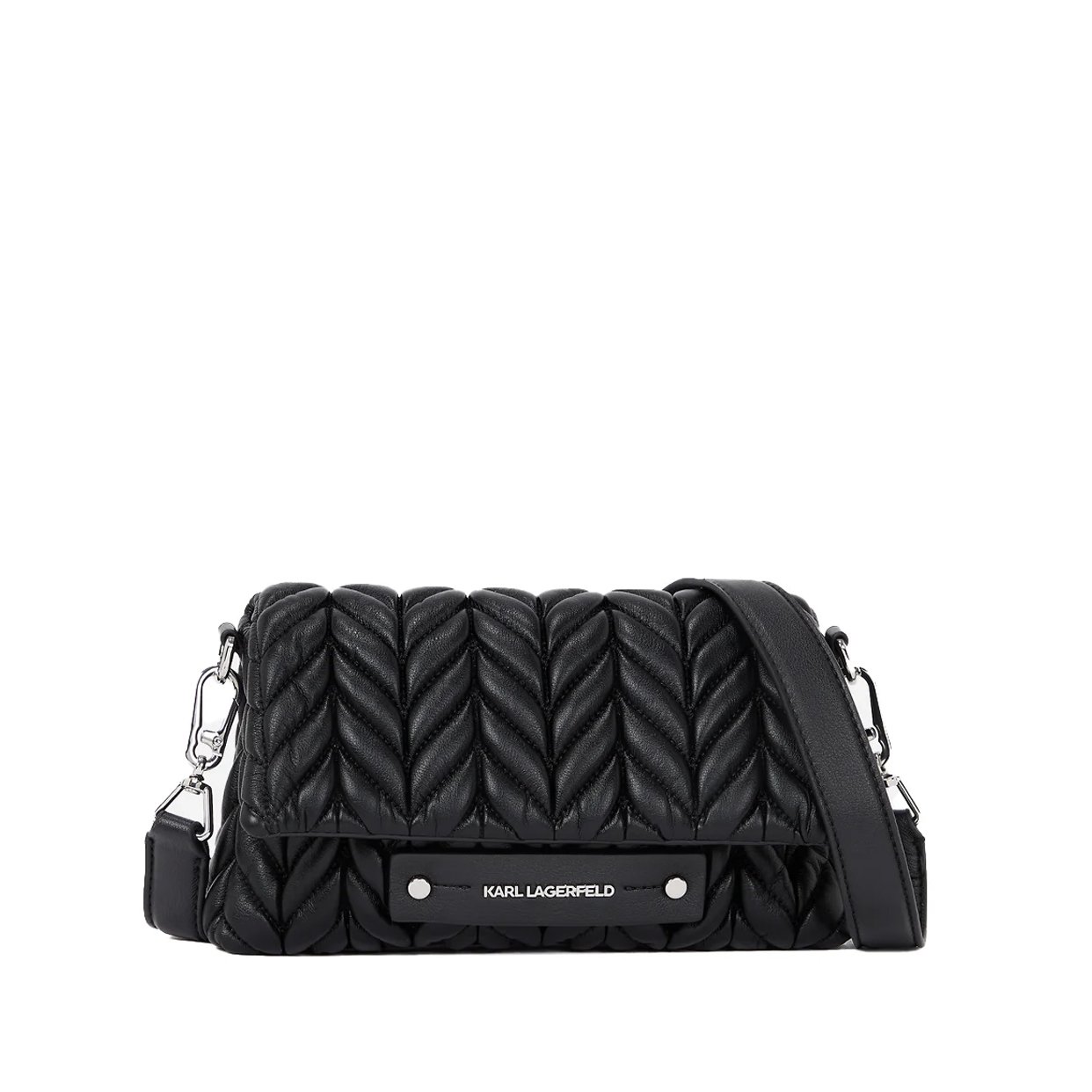 K/Weave Crossbody Bag -Black/Nickel