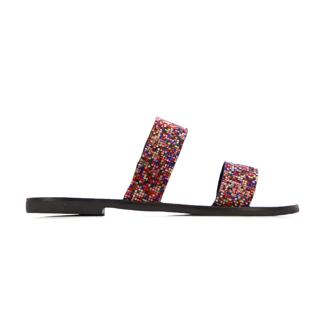 Glitz Glide Sandal -Red/Multi