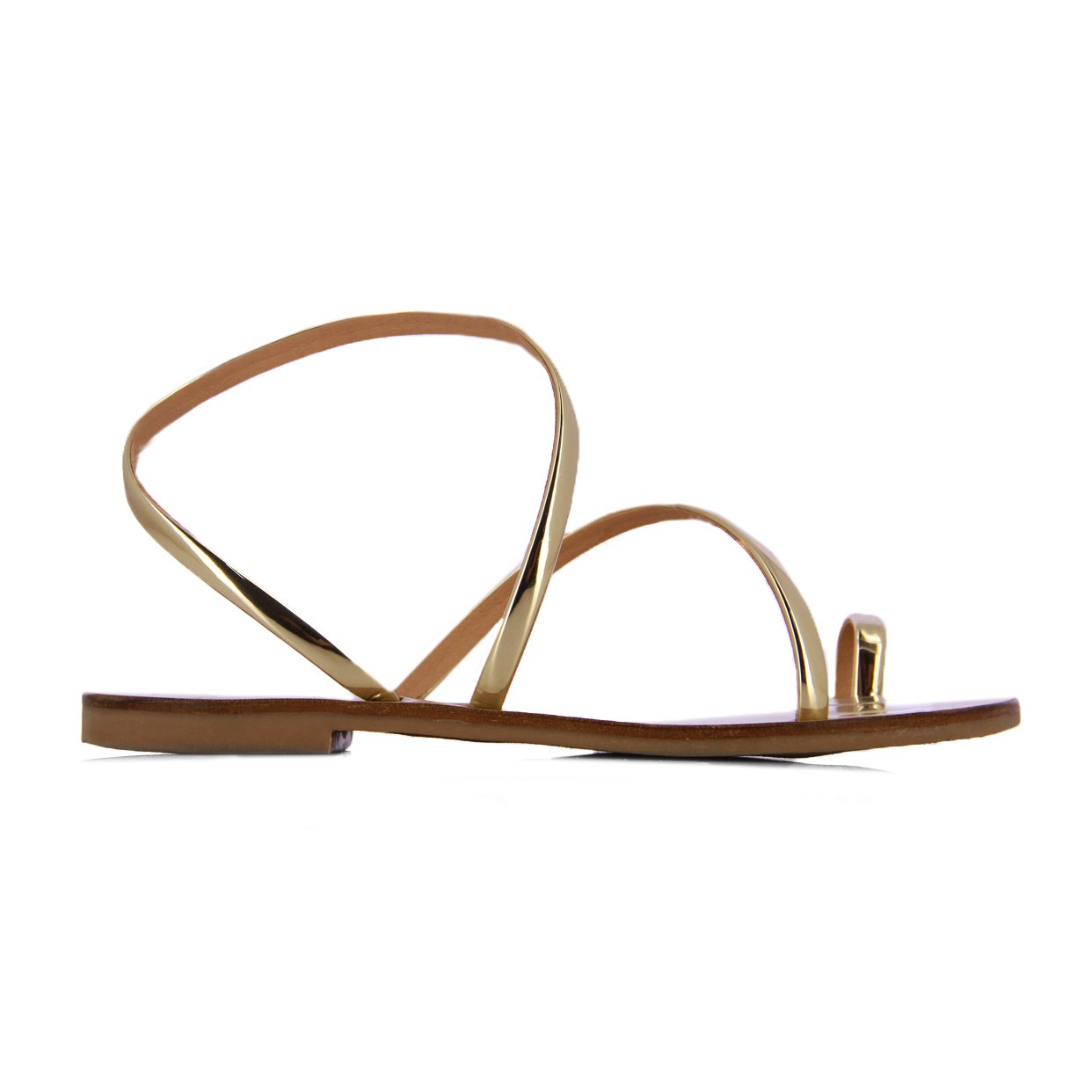 Wrap Around Sandals -Gold