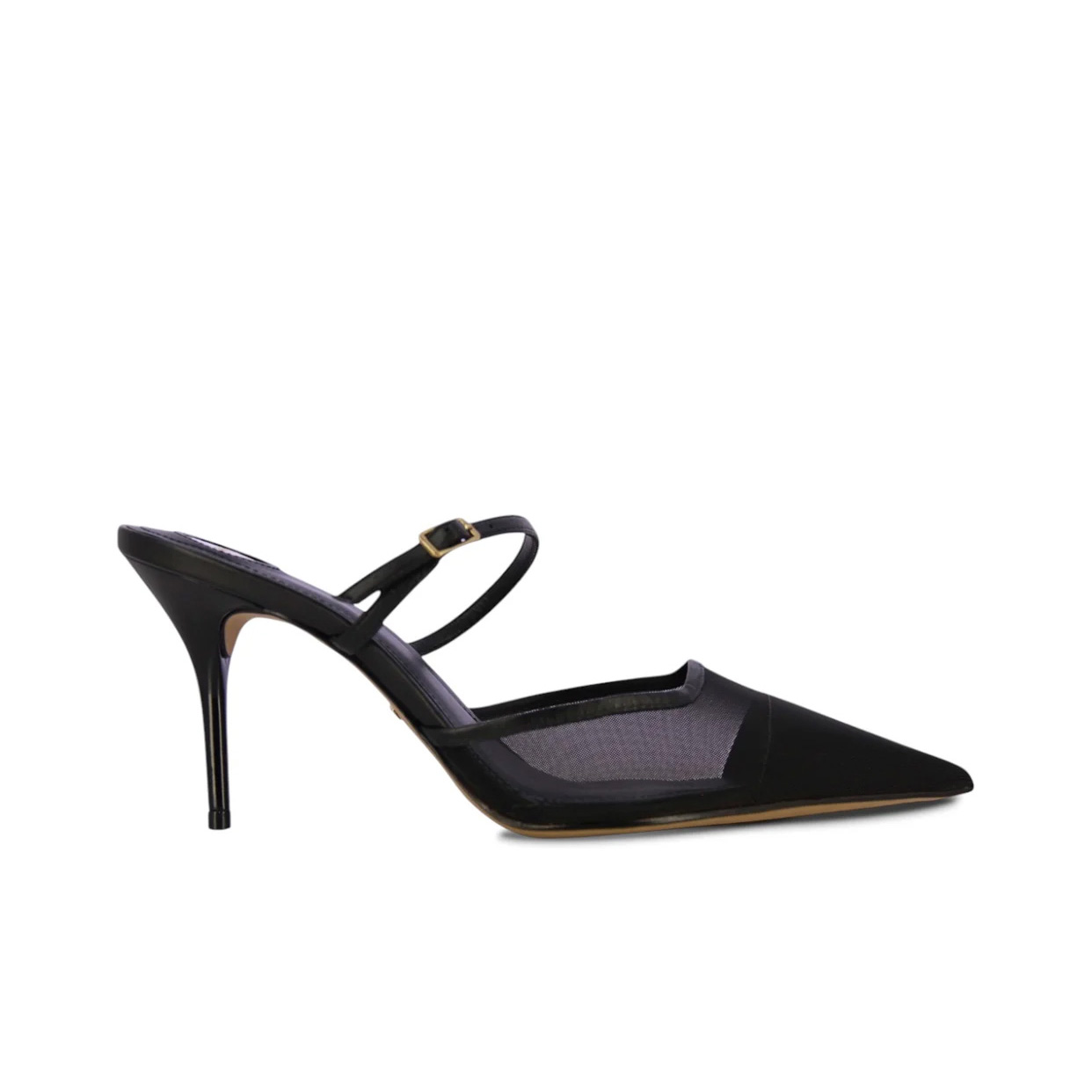 Slip-On Mesh Heels -Black