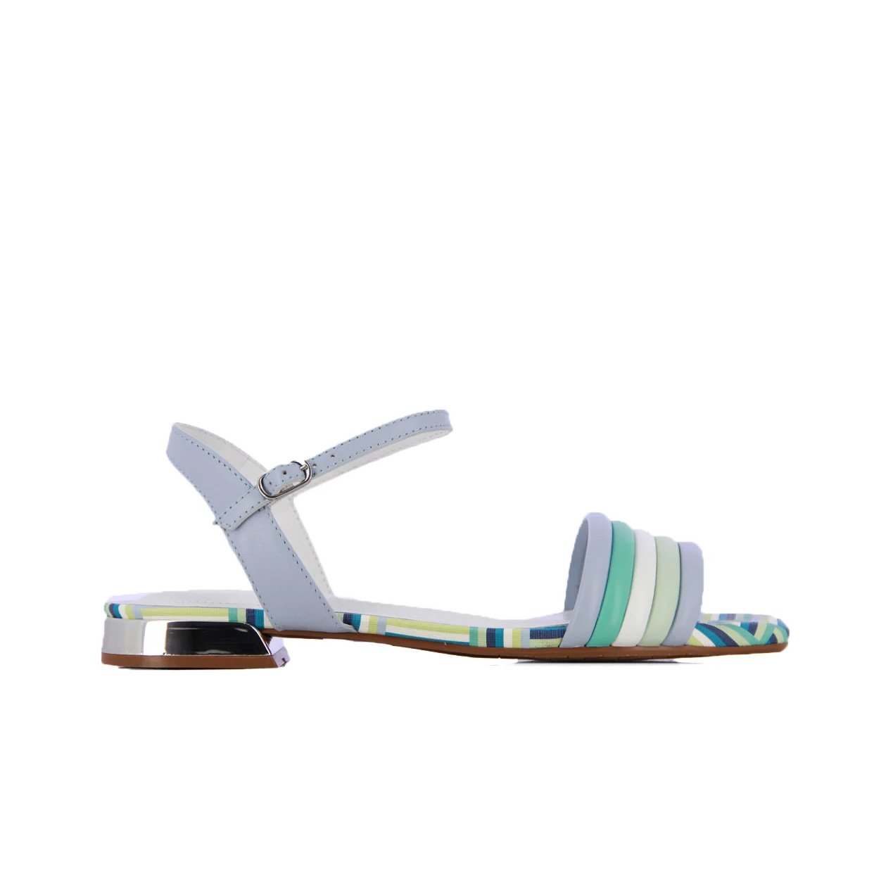 Colour Block Sandals -Blue/Multi